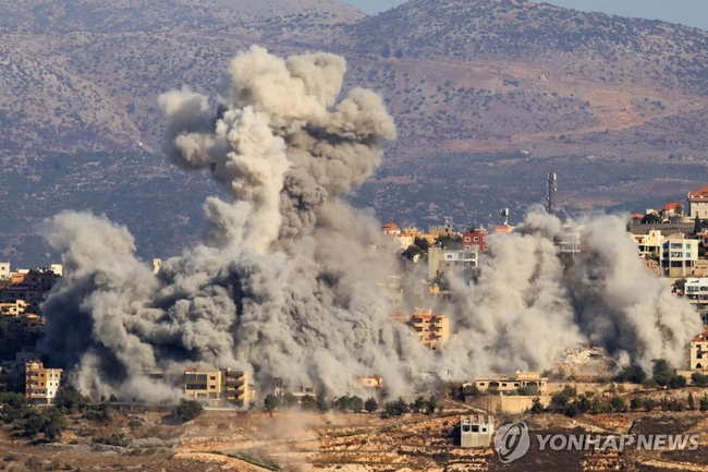 <strong>레바논 남부 폭격 【</strong>AFP 연합뉴스 자료사진】